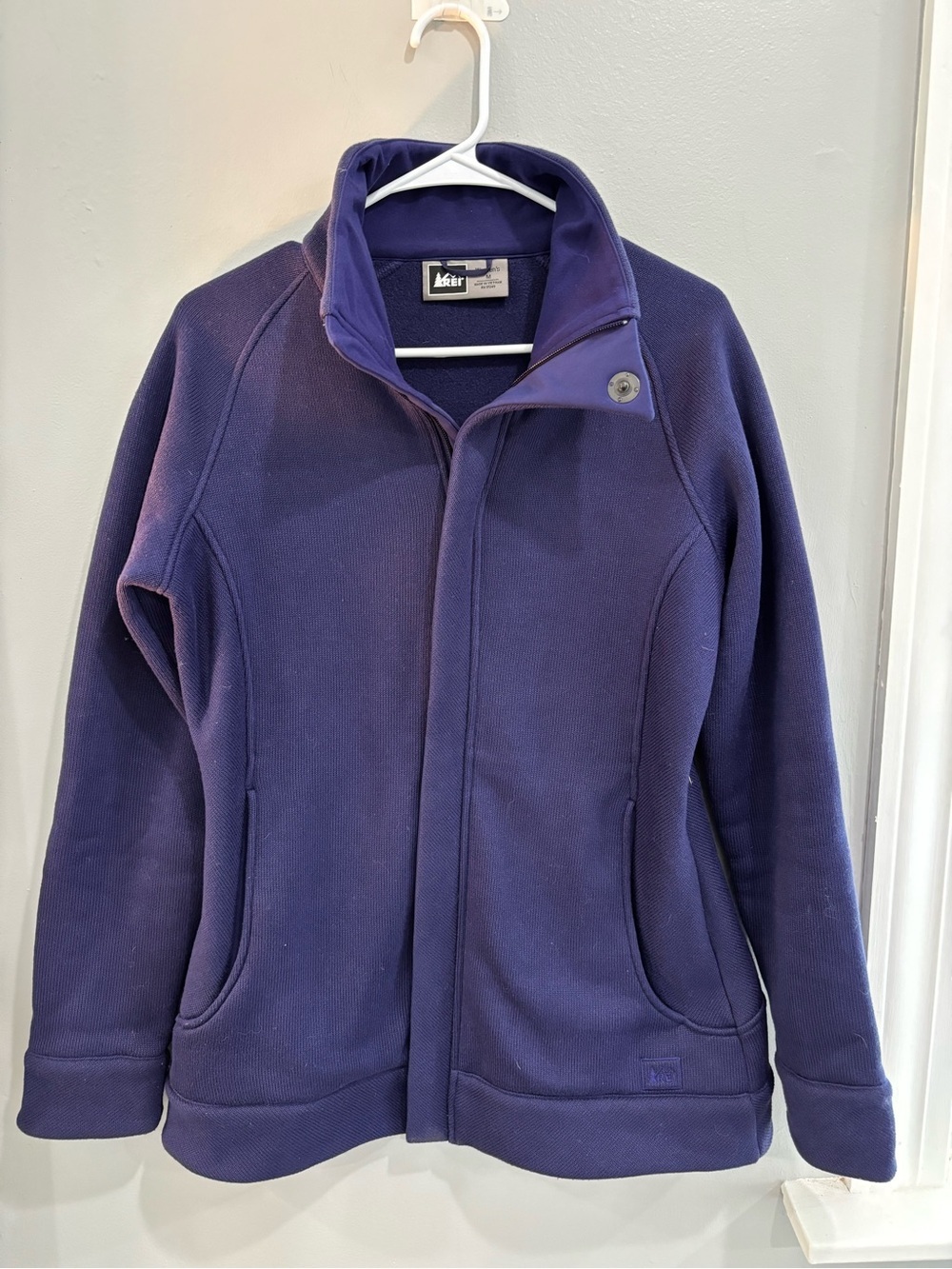 REI Full Zip Sweater Jacket Size Women’s Medium Purple EUC